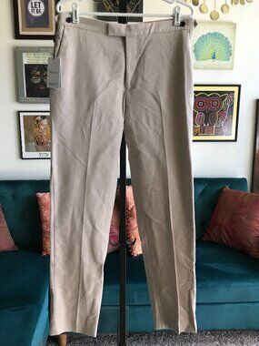 REISS size 32 Grove Moleskin Mixer Slim Fit Stone Men's Trousers NWT $285